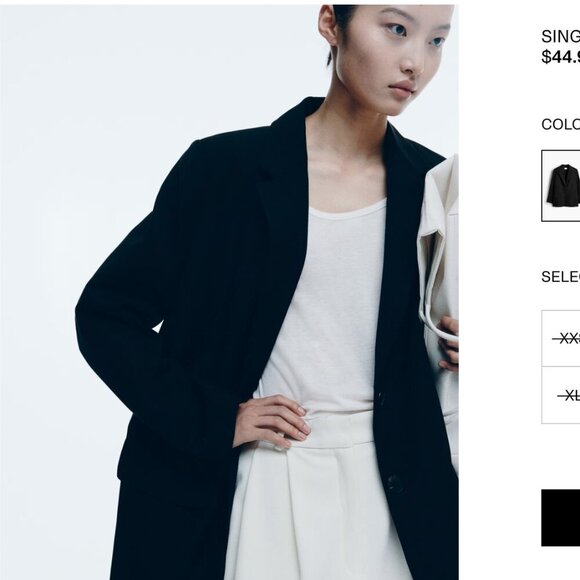 H&M Single-Breasted Blazer Size S NEW WITH TAG! - Picture 2 of 5